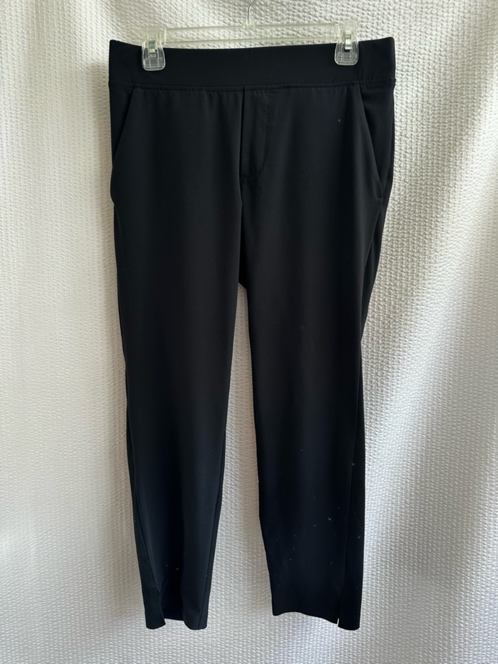 Athleta Brooklyn Ankle Pants Black Travel Casual Pull On Stretch Size 6 Petite